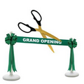 Grand Opening Kit-36" Ceremonial Scissors, Ribbon, Bows, Stanchions (Green)
